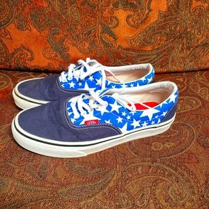 Red white and ble vans sz 9